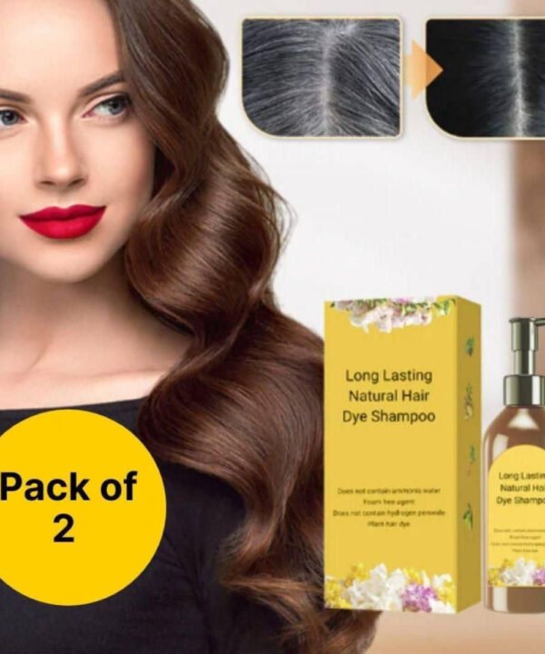 Long Lasting Natural Hair Dye Shampoo ( PACK OF 2)