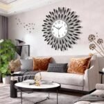 Elegant Round leaf metal Wall Clock - Image 5