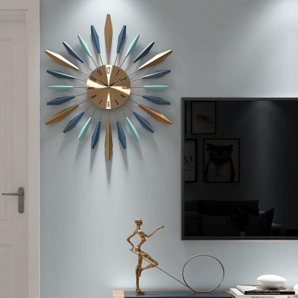 Large Wall Clock Metal Decorative - Image 4