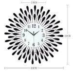 Elegant Round leaf metal Wall Clock - Image 4
