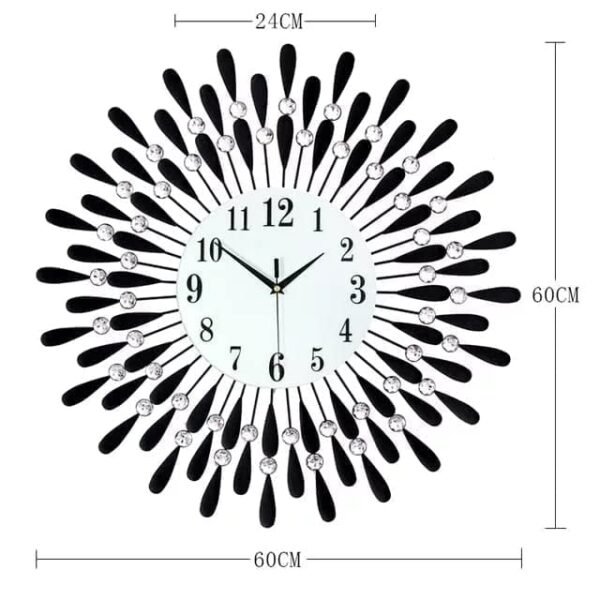 Elegant Round leaf metal Wall Clock - Image 4