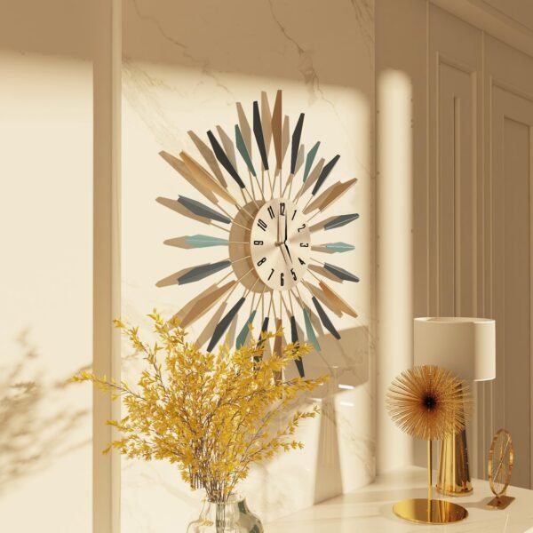 Large Wall Clock Metal Decorative - Image 3
