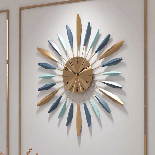Large Wall Clock Metal Decorative