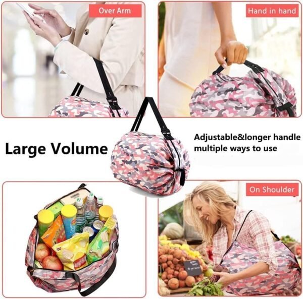 Two Pieces Foldable Shopping Bag - Image 5
