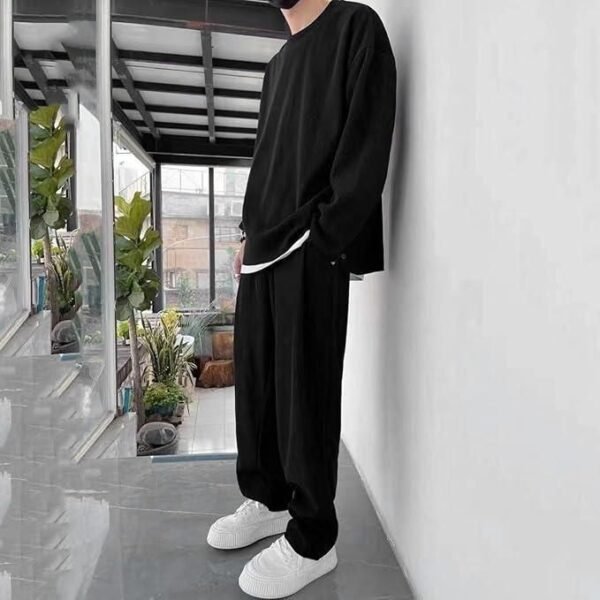 Assorted Men's Solid Round Neck Co-ord Set - Image 2