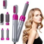 5 in 1 Multifunctional Hair Dryer Styling Tool, Detachable 5-in-1 Multi-Head Hot Air Comb, The Negative Ion Automatic Suction Hair Curler - Image 6