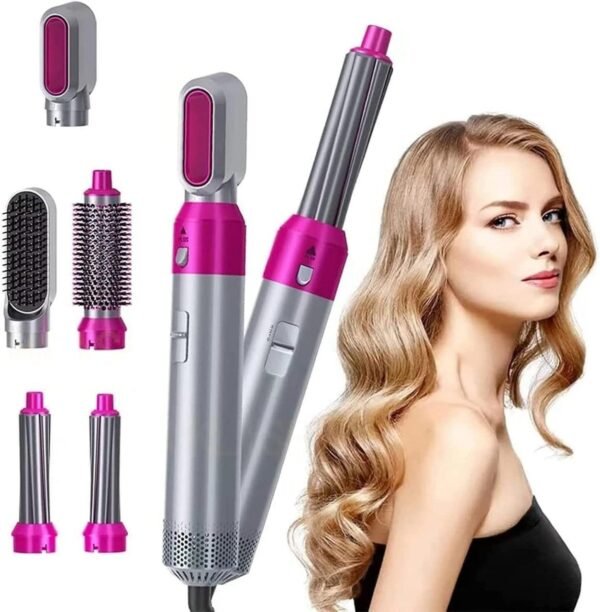 5 in 1 Multifunctional Hair Dryer Styling Tool, Detachable 5-in-1 Multi-Head Hot Air Comb, The Negative Ion Automatic Suction Hair Curler - Image 6