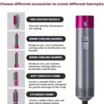 5 in 1 Multifunctional Hair Dryer Styling Tool, Detachable 5-in-1 Multi-Head Hot Air Comb, The Negative Ion Automatic Suction Hair Curler - Image 8