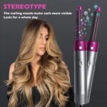 5 in 1 Multifunctional Hair Dryer Styling Tool, Detachable 5-in-1 Multi-Head Hot Air Comb, The Negative Ion Automatic Suction Hair Curler - Image 4