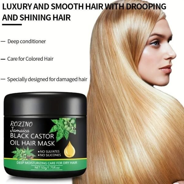 Black castor Oil Hair Mask 50gm Each Pack of 2 - Image 5