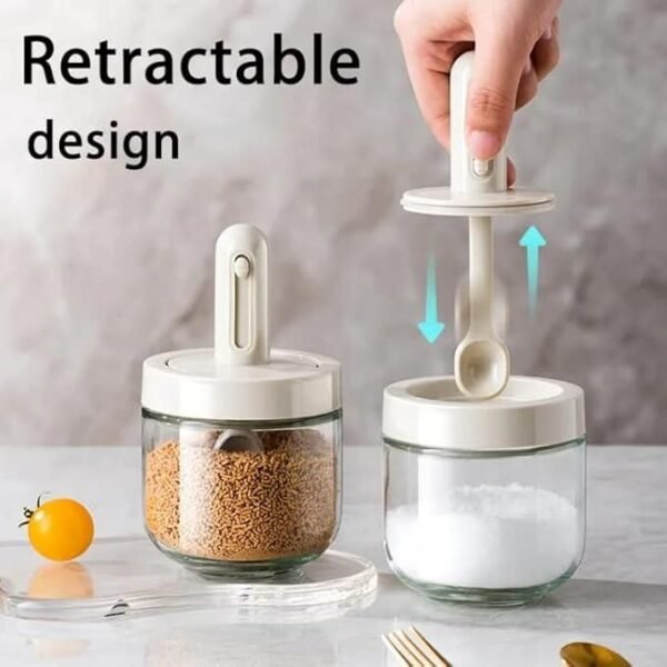 Air Tight Jar with Stand Spoon - Image 3