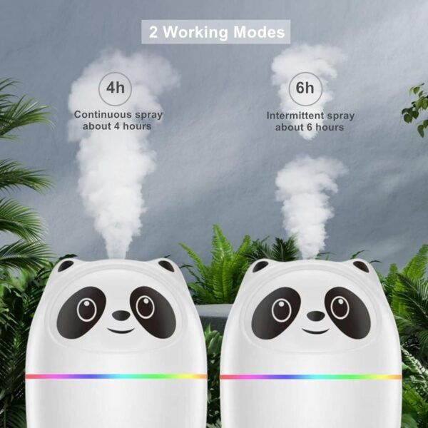 Mini Cute Panda Cool Mist Humidifier for Room Moisture - Image 2