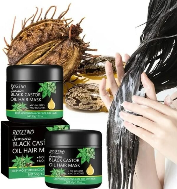 Black castor Oil Hair Mask 50gm Each Pack of 2 - Image 3