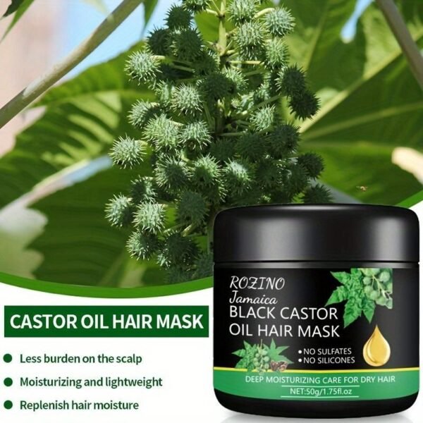 Black castor Oil Hair Mask 50gm Each Pack of 2 - Image 4