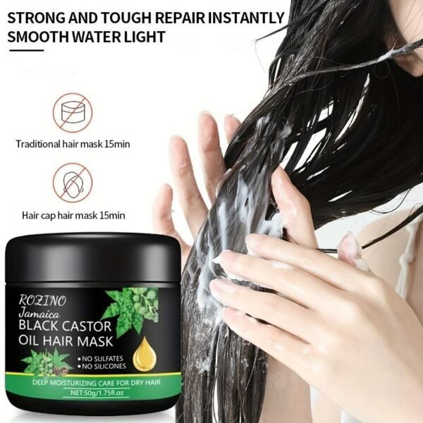 Black castor Oil Hair Mask 50gm Each Pack of 2 - Image 6