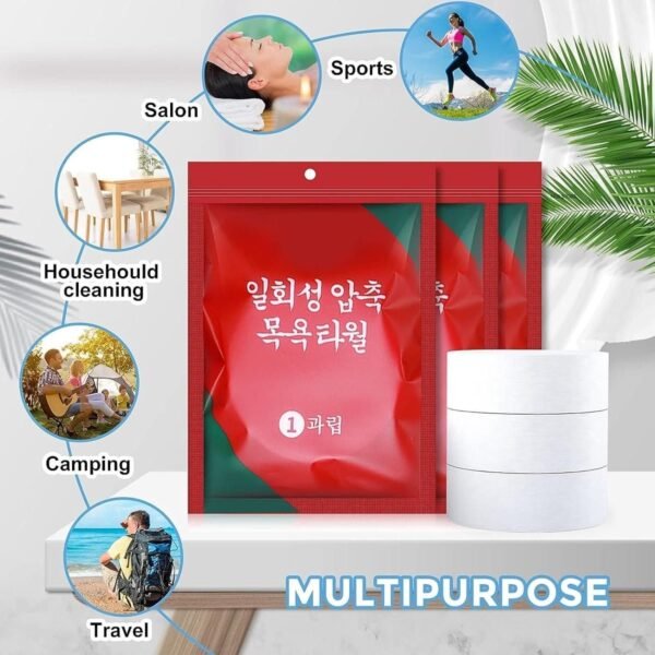 10 Pcs Compressed Bath Towel Tablets - Image 3